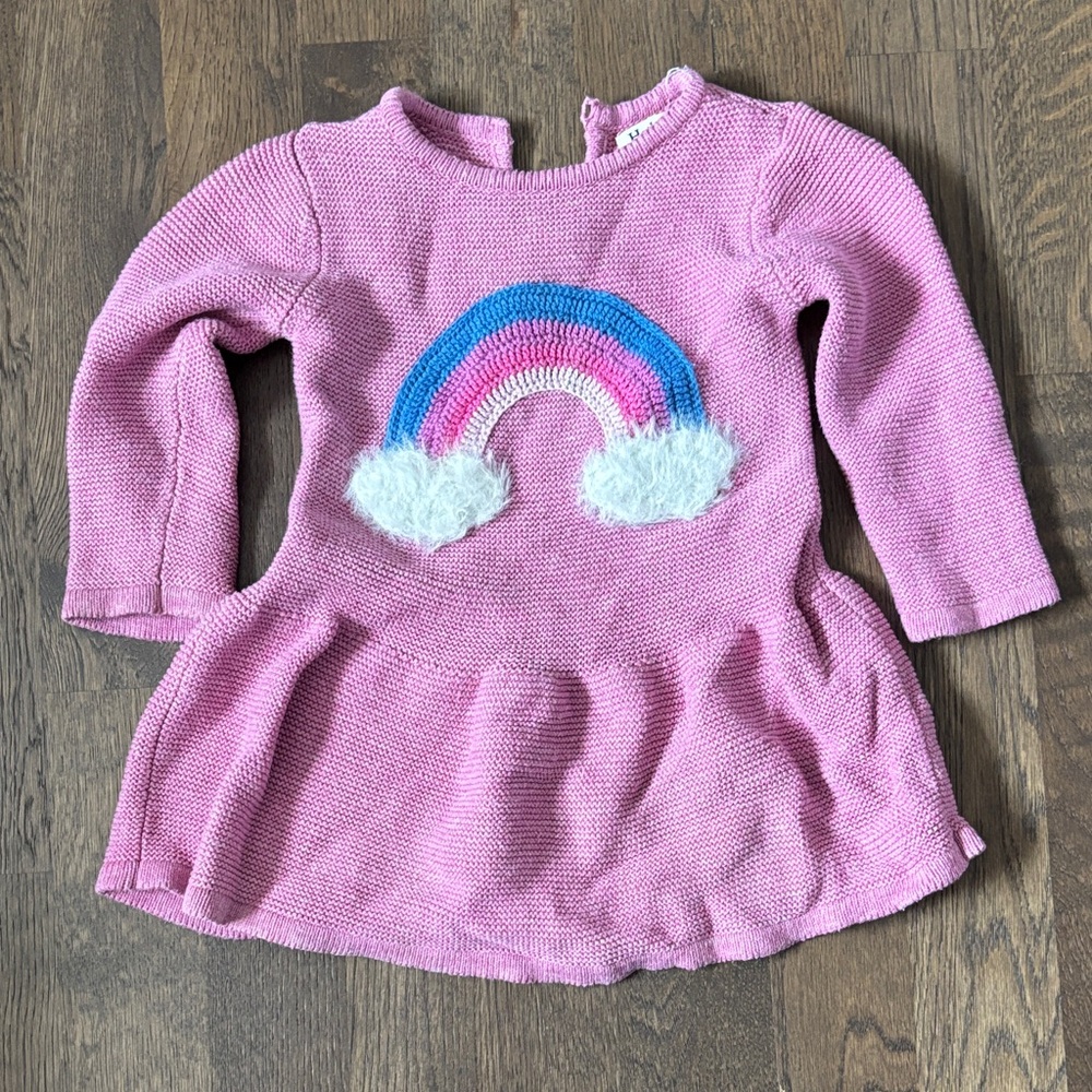 Hatley Pink Rainbow Knit Dress